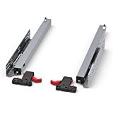 1 paire SO-TECH® Smart Slide Glissière Rail de guidage sortie de tiroir complète avec Soft-Close 30 kg, 400 mm longueur ...