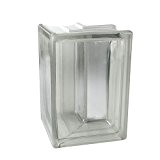 1 Piéce BM Briques de verre Vue complète SUPER White 13,2x19x8 cm - angle à 90°