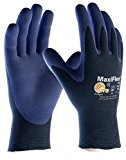 10 Paires de MaxiFlex Elite - gants de travail enduits nitrile, Taille:XL
