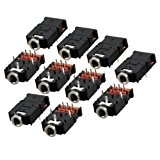 10 Pcs DIP PCB Support 9 Broches Femelle 3.5mm Stereo Prise Jack Audio
