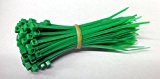 100 liens Câble Vert, en nylon résistant, 100 mm x 2,5 mm