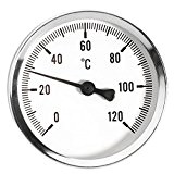 100 mm 0 - 120C eau Thermo jauge de température d'huile 1/2 po Thermomètre Rear Entry
