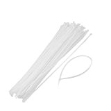 100 pièces en plastique blanc câble Zip Tie Fixer Wrap 295 mm x 3 mm