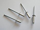 100 Rivets aveugles Pop rivets en aluminium/acier 2,4 x 4,0 mm rivets à tête plate DIN 7337