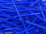 100X 100X 100mm X 2,5mm en plastique bleu de haute qualité Attaches de câble en nylon Zip Tie Wraps