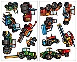 13 Pièces tracteur et véhicule tracteur de machines agricoles camion sticker mural moissonneuses-batteuses, multicolore, 2x 21x34cm