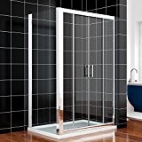 1400x700mm Sliding Shower Enclosure Cubicle Double Door+Side Panel+Stone Tray by sunny showers