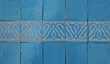 15 pcs. Zelliges Stickers pour carrelage Image 50 x 30 x 1,2 cm carrelage mural Mosaïque carrelage marocain Grès Bleu clair émaillée Zelliges
