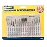 16 Piece Precision Screwdriver Set Mini Repair Tool Kit Slotted Phillips Drivers Micro Socket by Edwards