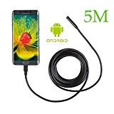 2,0 MP Endoscope Endoscope pour téléphones Samsung Galaxy S5 S6 S7 Note 3 4 5 6 Smartphone, avec crochet magnétique Page Miroir 5 mètres