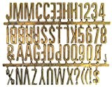 2,5 cm Doré Hauteur lettres et chiffres en plastique autocollant de signe