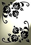 2 Stencil Floral Flower Corner Flourish Shabby Chic Vintage A4 210x297mm furniture wall art by Solitarydesign