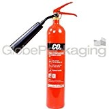 2 x 2KG CO2 Carbon Dioxide Fire Extinguisher - Ideal for Warehouse /Office/Home by Globe Packaging
