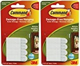 2 x 3M Command Small Picture Strips Set Of 4 Strips by Command