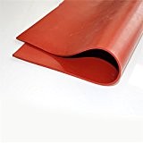 20 "X20" Plaque de plaque en caoutchouc de silicone haute température Commercial Grade Rouge 1mm