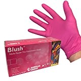 (200 Gloves) Pink Nitrile Disposable Gloves AQL 1.5 - Hairdressers Beauty Therapist Gloves SIZE SMALL by Aurelia
