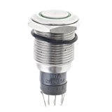 24 V Vert lampe LED 5-pin 1 NO 1 NC 16 mm à verrouillage Pushbutton Switch
