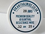 28AWG Fil résistif Kanthal A1, 0,32 mm, bobine de 25 m – 17,97 ohms/m