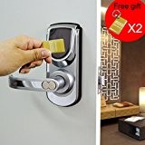 3 in 1 Keyless Smart Security Electronic Touch screen Keypad Door Lock Reversible Lever Handle Home Use Entry 6600-101C Silver