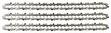 3 tallox Chaînes de tronçonneuses à gouges carrées 3/8" 1,6 mm 60 maillons longueur de guide-chaîne 40 cm compatible avec ...