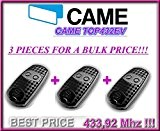 3 X CAME TOP432EV 2-canaux télécommandes, ORIGINAL emetteurs 433.92Mhz Fixed code!!! 3 Emetteurs de haute qualité pour LE MEILLEUR PRIX!!!