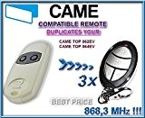 3 X CAME TOP862EV / CAME TOP864EV Compatible Télécommandes, 4 canaux 868,3Mhz fixed code CLONER. 3 Cloner Emetteurs de haute ...