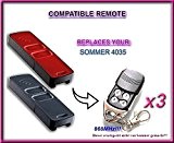 3 X SOMMER 4035 Compatible Télécommandes, 4 canaux 868,8Mhz remplacement. 3 Emetteurs de haute qualité pour LE MEILLEUR PRIX! (NOT ...