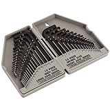 30pc Large Hex Allen Key Set Metric Imperial 0.7mm - 10mm by Toolzone