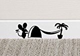 327B MOUSE HAMMOCK Wall Art Sticker Vinyl Decal Mice Home Skirting Board Funny by Black Country Vinyls