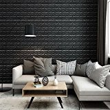 3D Motif de Briques Tile Mur Stickers muraux, DIY Auto-Adhésif Autocollants Imperméable Papier Peint Décoration pour la Maison Bureau Grande ...