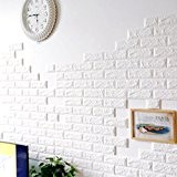 3D Motif de Briques Tile Mur Stickers muraux, DIY Auto-Adhésif Autocollants Imperméable Papier Peint Décoration pour la Maison Bureau Grande ...