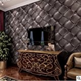 3D stereo imitation soft room living room TV wall wall KTV wallpaper realistic imitation leather bedroom bedside wallpaper , jujube ...