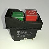 4 trancheuse étanche magnétique anti-explosion Push Button Switch magnétique Starter électromagnétique commutateurs, Kld-28 5e4 IP55 250 V, Lot de 2 pcs, couleur noir