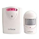 4 Vwin Sécurité à domicile sans fil Allée Alerte 1 récepteur et 1 détecteur de détecteur de mouvement PIR infrarouge Alerm Système kit