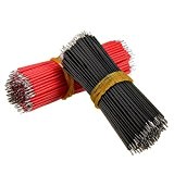 400 pcs Noir & Rouge Solderless Étamé Breadboard Jumper Cable fil pour Arduino 6cm