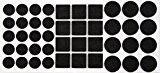 44 pièces patins en feutre | Noir | Patins de meubles qualité top (3,5 mm) de Adsamm®