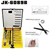 45 in 1 Repair Tools Kit Screwdriver Set Kit With Tweezers and Extension Shaft For Computer Cell Phone Clock Watch ...