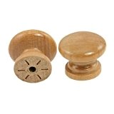 5 pièces de forme ronde en bois Bouton Tirer poignées pour placard