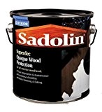 5ltr Sadolin Superdec Satin Black Opaque Wood Protection