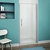 80x185cm Porte pivotante porte de douche paroi de douche en niche verre anticalcaire