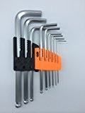9 Pcs Hex Key Combo ball head hexagon Allen Wrench Set Long / short arm for remove and install most ...