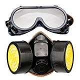 A-SZCXTOP Masque de protection respiratoire complète contre peinture chimique, gaz, poussière, pesticides, incendies avec masques anti poussière
