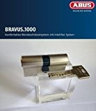 ABUS bravus.1000 de sécurité double cylindre avec 3 clés longueur 30/30 mm avec carte de sécurité et fonction d'urgence :