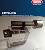 ABUS Bravus. 3000 Sécurité - Cylindre à bouton avec la touche 5, Longueur 30/K45mm avec carte de sécurité et de ...