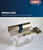 ABUS Bravus.4000 - cylindre double de haute sécurité avec 5 clés, longueur 35/60mm avec carte de sécurité et protection contre ...