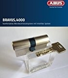 ABUS Bravus 4000 Double cylindre de haute sécurité avec 6 clés, longueur 40/45 mm avec Carte de sécurité et Protection ...