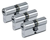 ABUS D6N30/30 C/F TR Cylindre nickelé D6 30 x 30 mm par 3