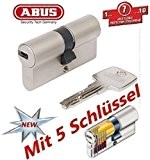 ABUS EC550 Cylindre de serrure (a/b) 30/50mm (c=80mm) avec 5 clés - SKG ** certifié