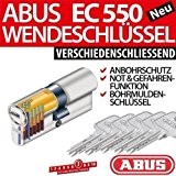 ABUS EC550 Cylindre de serrure avec 5 clés 40/40 mm