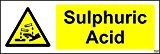 Acide sulfurique Avertissement de sécurité en plastique rigide Texte/1,2 mm x 300 mm x 100 mm